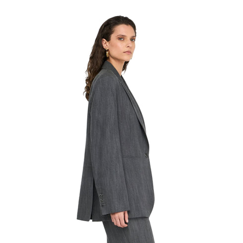 Blazer Donna con chiusura monopetto e spacchi posteriori